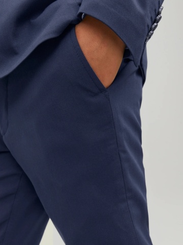 Jack & Jones Pantaloni costum baieti, SOLAR, cu talie medie si croiala Super Slim Fit, Bleumarin - Img 3