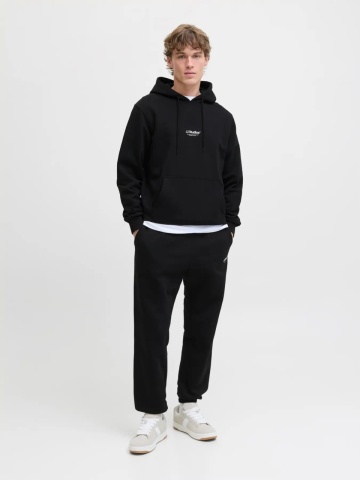 Jack & Jones Pantaloni de trening barbati, cu talie medie, Relaxed Fit, JPSTKANE SOHO, Negru - Img 5