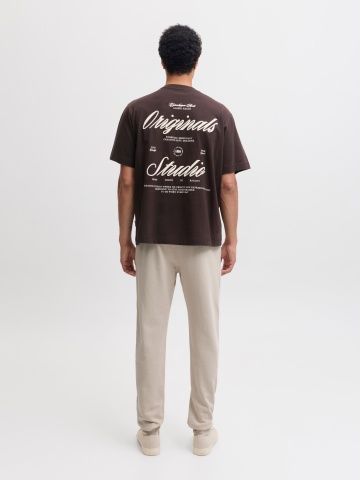 Jack & Jones Pantaloni de trening barbati, JPSTGORDON ARCHIVE, Regular fit, Crem - Img 6
