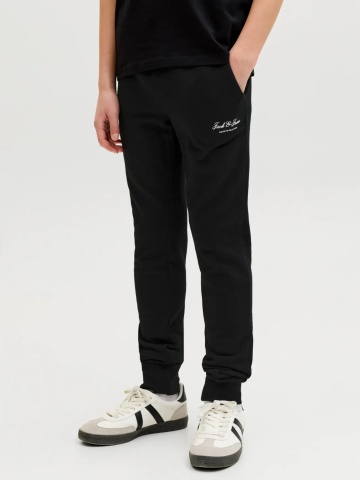 Jack & Jones Pantaloni lungi de trening baieti, cu talie joasa, Regular fit, Negru
