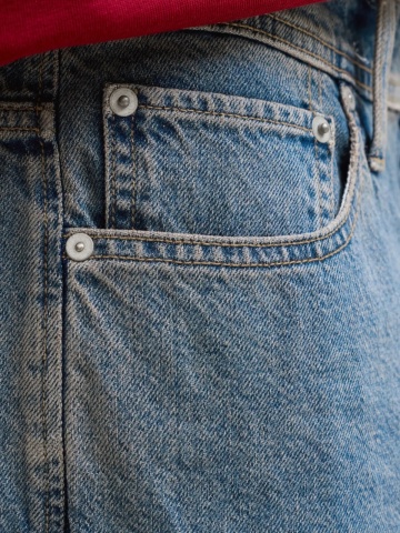 Jack & Jones Pantaloni scurti de blug barbati, cu talie inalta, croiala Regular fit, Albastru - Img 2