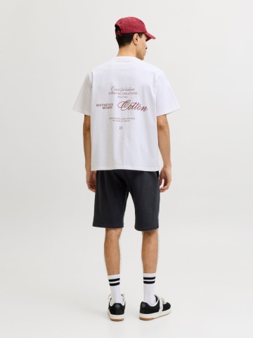 Jack & Jones Pantaloni scurti de trening barbati, talie medie, Regular fit, Negru - Img 2
