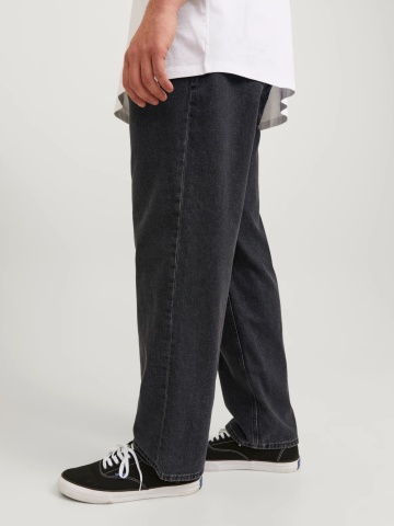 Jack & Jones Plus Blugi JJICHRIS JJORIGINAL, barbati big sizes, cu talie inalta si croiala Relaxed fit, Gri inchis - Img 3