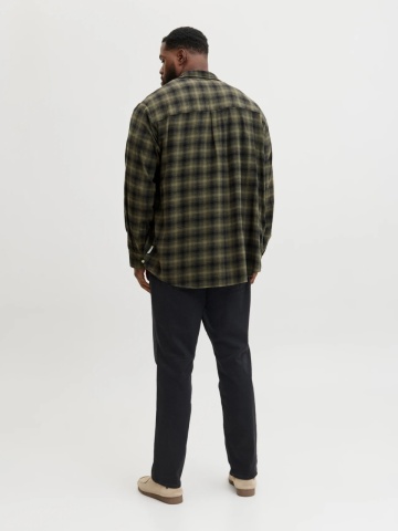 Jack & Jones Plus Blugi JJIGLENN, barbati big sizes, cu talie joasa si croiala Slim fit, Negru - Img 6