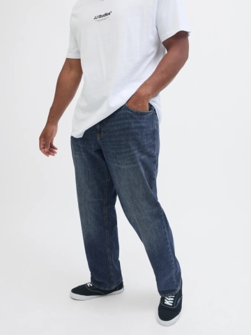 Jack & Jones Plus Blugi JJIMIKE JJORIGINAL, barbati cu talie medie si croiala Conica, Albastru inchis - Img 4