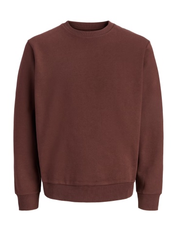 Jack & Jones Plus Bluza barbati big sizes, cu decolteu la baza gatului, Relaxed Fit, JJEBRADLEY, Visiniu - Img 8