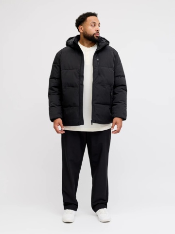 Jack & Jones Plus Geaca barbati cu gluga, 2 buzunare oblice si croiala Regular fit, Negru - Img 5