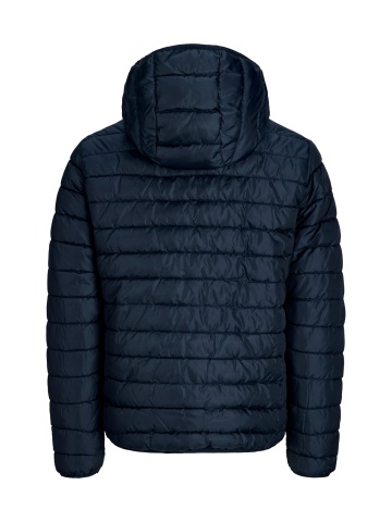 Jack & Jones Plus Jacheta barbati big sizes, PUFFER, cu gluga, JJELVIS, Bleumarin inchis - Img 2