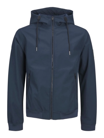 Jack & Jones Plus Jacheta softshell cu gluga barbati big sizes, Bleumarin inchis - Img 8