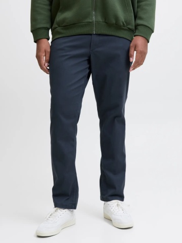 Jack & Jones Plus Pantaloni chino, JPSTMARCO JJDAVE, barbati big sizes, Slim Fit, Bleumarin inchis