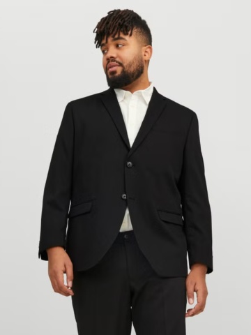 Jack & Jones Plus Sacou barbati, JPRFRANCO, cu croiala Regular Fit, Negru
