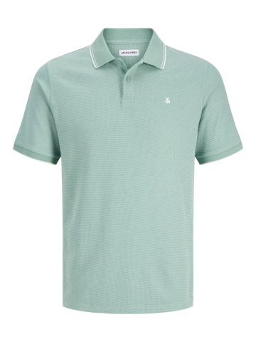 Jack & Jones Plus Tricou polo barbati big sizes, cu logo, Regular fit, Verde deschis - Img 8