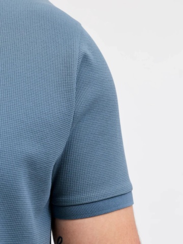 Jack & Jones Plus Tricou polo barbati big sizes, cu logo, Regular fit, Austin, Albastru - Img 5