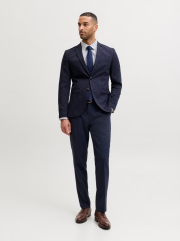 Jack & Jones Sacou elegant barbati, JPRFRANCO, cu croiala Super Slim fit, Bleumarin inchis - Img 6