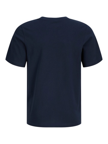 Jack & Jones Tricou baieti, din bumbac, Regular Fit, JJBENSON, Bleumarin inchis - Img 2