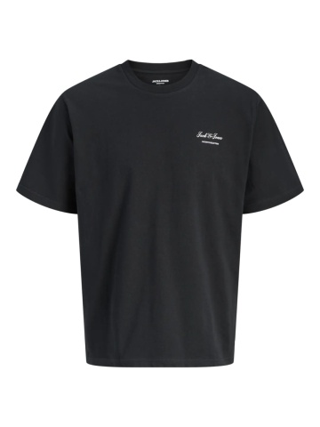Jack & Jones Tricou barbati, din bumbac, Relaxed Fit, JJEARCHIVE, Negru - Img 7