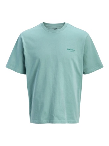 Jack & Jones Tricou barbati, din bumbac, Relaxed Fit, JJEARCHIVE, Verde deschis - Img 8