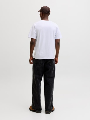 Jack & Jones Tricou barbati, JJESOHO TEE SS, la baza gatului, Relaxed Fit, Alb - Img 7