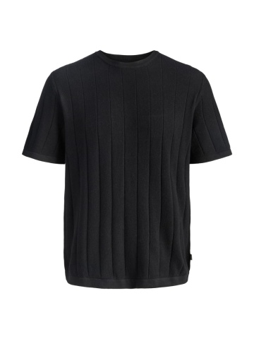 Jack & Jones Tricou barbati la baza gatuilui, din bumbac organic, Relaxed Fit, JJEBRADLEY, Negru - Img 8