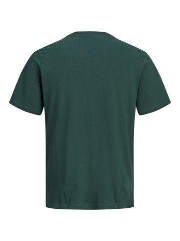 Jack & Jones Tricou barbati la baza gatului, din bumbac, Regular Fit, JJAERO, Verde inchis - Img 8