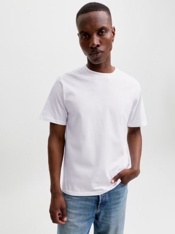 Jack & Jones Tricou basic barbati, Noos, Regular fit, Alb - Img 3