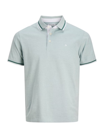 Jack & Jones Tricou polo barbati, Slim fit cu guler contrast, Verde deschis - Img 8