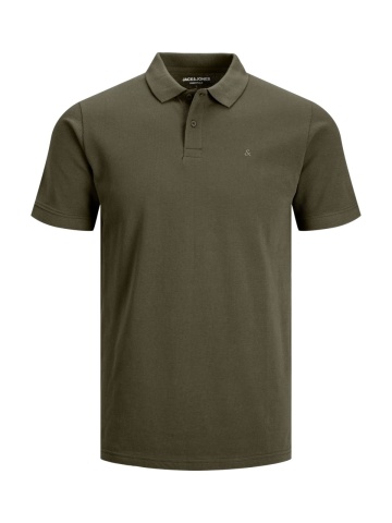 Jack & Jones Tricou polo Basic, Slim Fit, din bumbac, Olive - Img 8