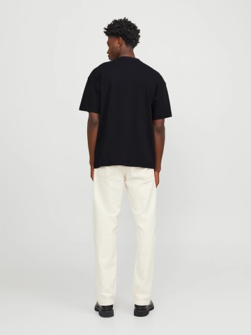 Jack & Jones, Tricou simplu, barbati cu decolteu la baza gatului, Negru - Img 7