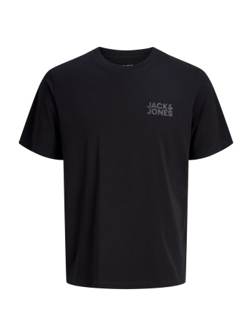 Jack & Jones Tricou simplu, barbati, din 100% bumbac, cu logo, Negru - Img 8