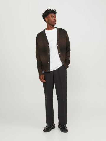 Jack & Jones, Tricou simplu, Bradley, barbati, din bumbac, Relaxed fit, Alb - Img 6
