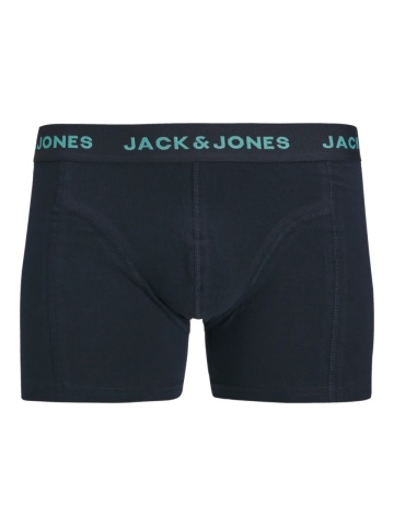Jack & Jones Underwear barbati, Set 3 perechi de boxeri, cu imprimeu text, Bleumarin inchis - Img 3
