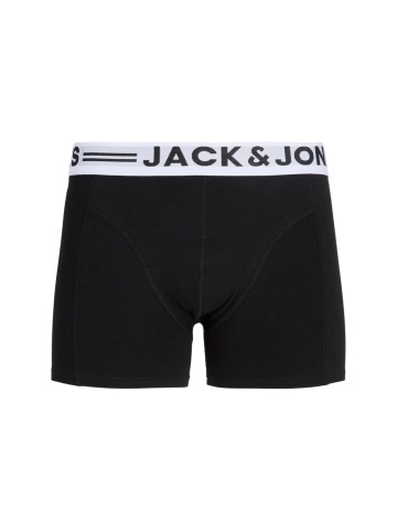 Jack & Jones Underwear barbati Set 5 perechi de boxeri, cu talie medie, JACSENSE, Negru - Img 6