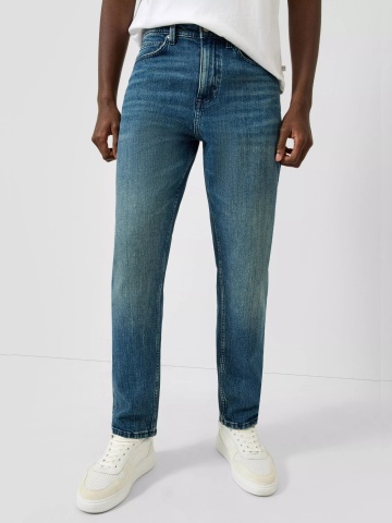 Q/S by s.Oliver Blugi barbati Devon, cu talie medie, Relaxed fit, Tapered Leg, Bleumarin inchis