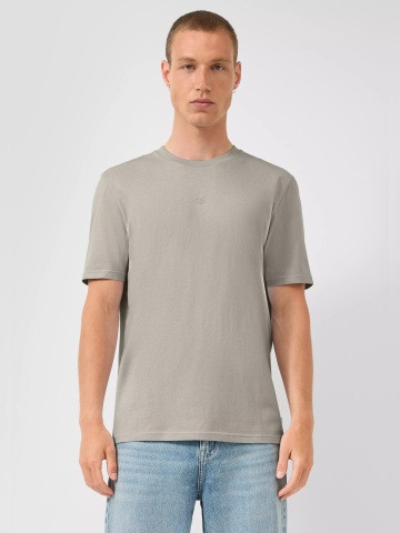 Q/S by s.Oliver Tricou cu maneca scurta, barbati, la baza gatului, croiala Regular Fit, Bej