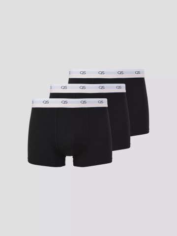 Q/S by s.Oliver Underwear barbati Set 3 perechi de boxeri, Negru