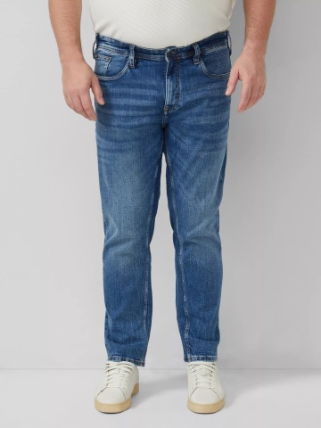 s.Oliver Big Sizes Blugi barbati big size Casby, cu talie medie, Relaxed fit, Straight leg, Albastru