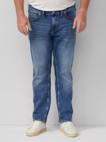 s.Oliver Big Sizes Blugi barbati big size Casby, cu talie medie, Relaxed Fit, Straight Leg, Albastru