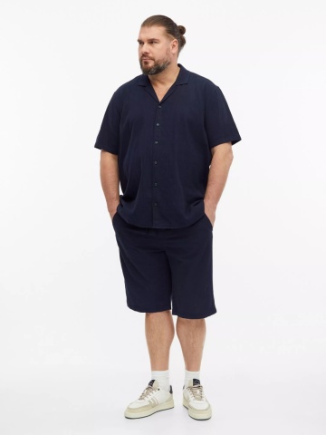 s.Oliver Big Sizes Pantaloni scurti barbati big sizes, Detroit, cu talie medie si croiala Regular Fit, Bleumarin inchis - Img 8