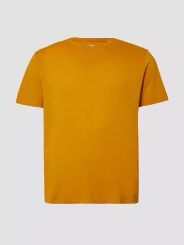 s.Oliver Big Sizes Tricou barbati big sizes cu decolteu la baza gatului, 100% bumbac, Galben inchis - Img 7