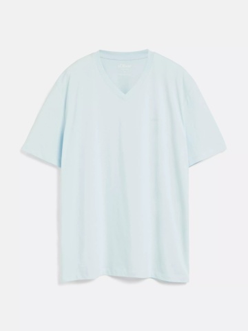 s.Oliver Big Sizes Tricou cu anchior, barbati big sizes, din bumbac, Regular fit, Albastru deschis - Img 8
