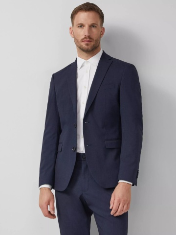 s.Oliver BLACK LABEL Sacou elegant barbati, Slim fit, Bleumarin inchis - Img 2