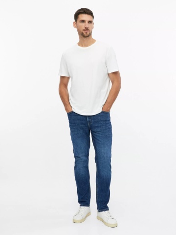 s.Oliver Blugi barbati Mauro, cu talie medie, Regular fit, Tapered leg, Albastru inchis - Img 8