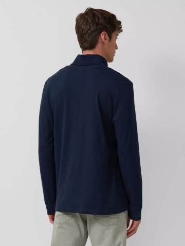 s.Oliver Bluza barbati, cu guler si croiala Regular Fit, Bleumarin inchis - Img 2