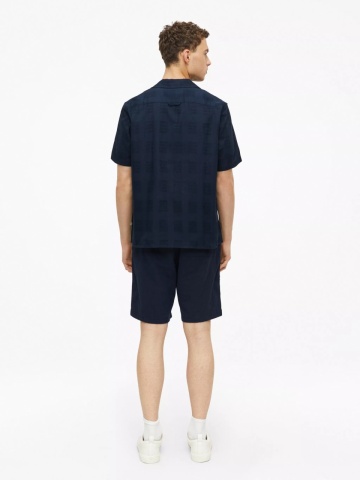 s.Oliver Pantaloni scurti barbati, din bumbac, Relaxed fit, Straight leg, Detroit, Bleumarin inchis - Img 5