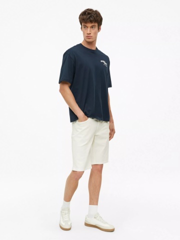 s.Oliver Pantaloni scurti de blug barbati, cu talie medie, Regular fit, Alb - Img 6