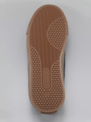 s.Oliver Sneakers barbati cu siret, din piele naturala, intoarsa, Gri inchis - Img 3
