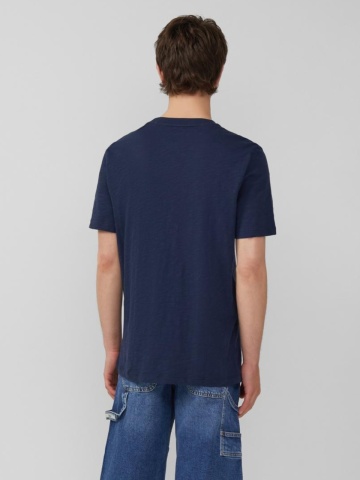 s.Oliver Tricou barbati cu decolteu la baza gatului, Regular Fit din bumbac, Bleumarin - Img 2