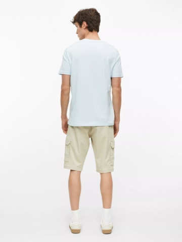 s.Oliver Tricou barbati, din bumbac, cu imprimeu frontal, Albastru deschis - Img 6