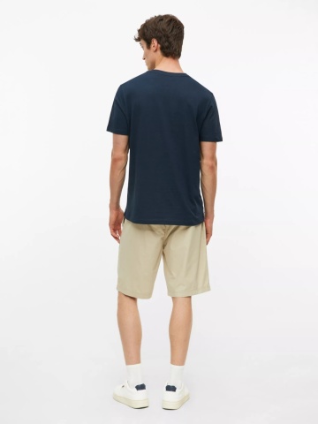 s.Oliver Tricou barbati, din bumbac, cu imprimeu frontal, Bleumarin inchis - Img 5
