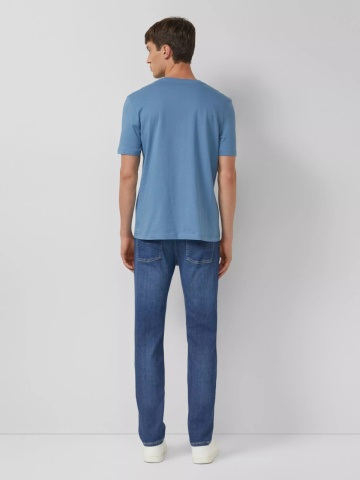 s.Oliver Tricou barbati din bumbac, Regular fit, Albastru inchis - Img 5